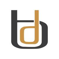 eerste brief bd logo of db logo vector ontwerp sjabloon