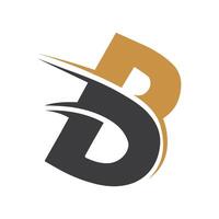 eerste brief bd logo of db logo vector ontwerp sjabloon