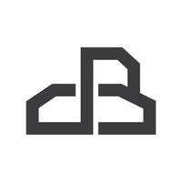 eerste brief bd logo of db logo vector ontwerp sjabloon