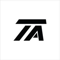 eerste brief Bij logo of ta logo vector ontwerp sjabloon