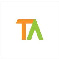 eerste brief Bij logo of ta logo vector ontwerp sjabloon