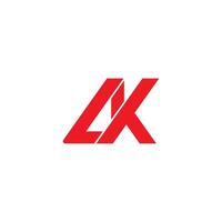 eerste brief ak logo of ka logo vector ontwerp sjabloon