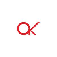 eerste brief ak logo of ka logo vector ontwerp sjabloon