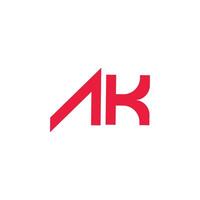 eerste brief ak logo of ka logo vector ontwerp sjabloon