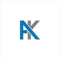 eerste brief ak logo of ka logo vector ontwerp sjabloon