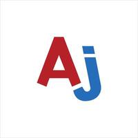 eerste brief ja of aj logo vector ontwerp sjabloon