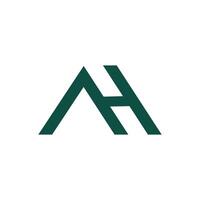 eerste brief Ah of ha logo ontwerp sjabloon vector