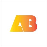 eerste brief ab of ba logo ontwerp sjabloon vector