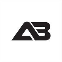 eerste brief ab of ba logo ontwerp sjabloon vector