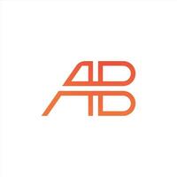 eerste brief ab of ba logo ontwerp sjabloon vector