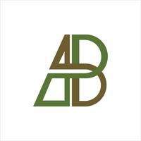 eerste brief ab of ba logo ontwerp sjabloon vector