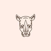 dier neushoorn logo ontwerp sjabloon vector