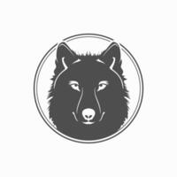 de wild wolf logo ontwerp vector