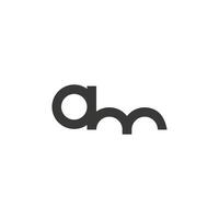 alfabet letters initialen monogram logo ben, ma, a en m vector