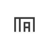 alfabet letters initialen monogram logo ben, ma, a en m vector