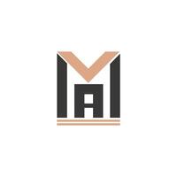 alfabet letters initialen monogram logo ben, ma, a en m vector