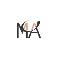 ben, ma, een en m abstract eerste monogram brief alfabet logo ontwerp vector