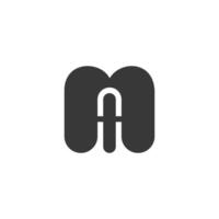 ben, ma, een en m abstract eerste monogram brief alfabet logo ontwerp vector