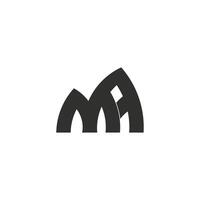 ben, ma, een en m abstract eerste monogram brief alfabet logo ontwerp vector