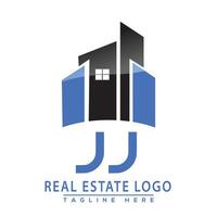 jj echt landgoed logo ontwerp huis logo voorraad vector. vector