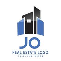 jo echt landgoed logo ontwerp huis logo voorraad vector. vector