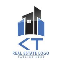 kt echt landgoed logo ontwerp huis logo voorraad vector. vector