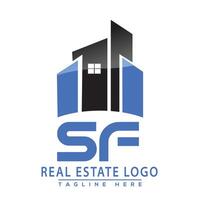 sf echt landgoed logo ontwerp huis logo voorraad vector. vector