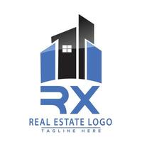 rx echt landgoed logo ontwerp huis logo voorraad vector. vector