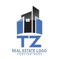 tz echt landgoed logo ontwerp huis logo voorraad vector. vector