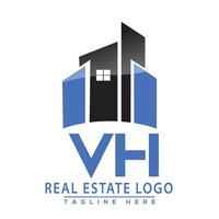 vh echt landgoed logo ontwerp huis logo voorraad vector. vector