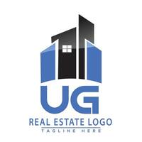 ug echt landgoed logo ontwerp huis logo voorraad vector. vector