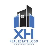 xh echt landgoed logo ontwerp huis logo voorraad vector. vector