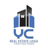 yc echt landgoed logo ontwerp huis logo voorraad vector. vector