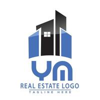 ym echt landgoed logo ontwerp huis logo voorraad vector. vector