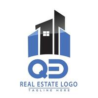 qb echt landgoed logo ontwerp huis logo voorraad vector. vector