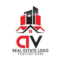 av echt landgoed logo rood kleur ontwerp huis logo voorraad vector. vector
