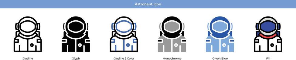 astronaut icoon reeks vector