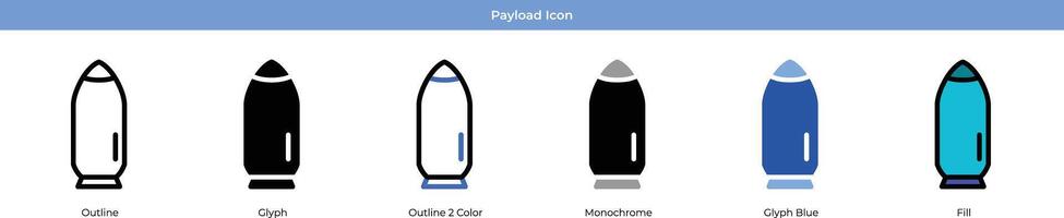 laadvermogen icoon reeks vector