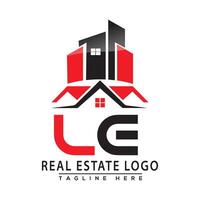 le echt landgoed logo rood kleur ontwerp huis logo voorraad vector. vector