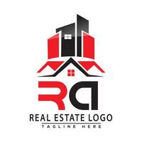 ra echt landgoed logo rood kleur ontwerp huis logo voorraad vector. vector
