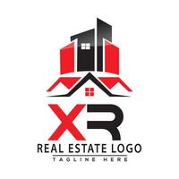 xr echt landgoed logo rood kleur ontwerp huis logo voorraad vector. vector