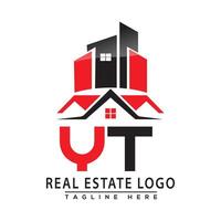 yt echt landgoed logo rood kleur ontwerp huis logo voorraad vector. vector
