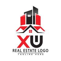 xw echt landgoed logo rood kleur ontwerp huis logo voorraad vector. vector
