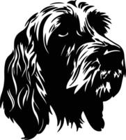 spinon italiano silhouet portret vector