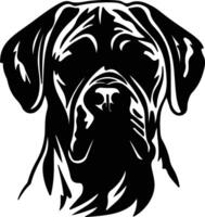 mastiff silhouet portret vector