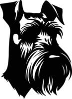 standaard- schnauzer silhouet portret vector