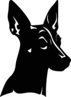 xoloitzcuintli Mexicaans haarloos hond silhouet portret vector