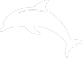 dolfijn tuimelaar schets silhouet vector