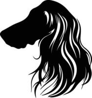 afghaan hond zwart silhouet vector