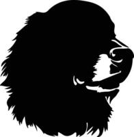 plat gecoat retriever silhouet portret vector